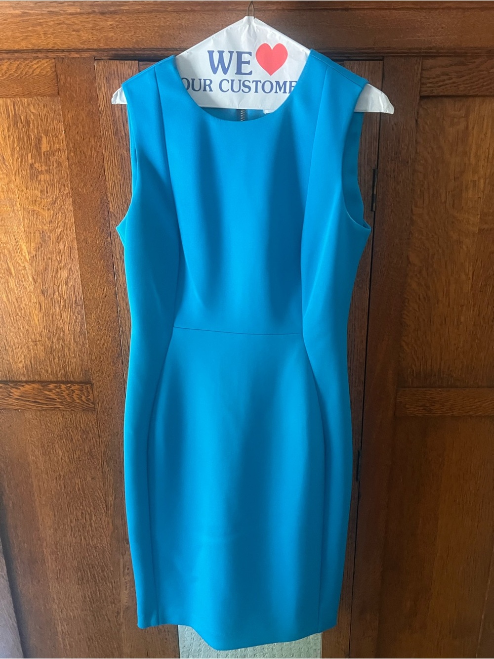 Calvin Klein Sleeveless Teal Sheath Dress